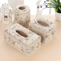 欧式简约棉麻抽纸盒纸巾盒创意客厅餐巾家用卧室布艺手工制作田园