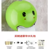 创意可爱卫生间纸巾盒家用防水厕纸盒免打孔厕所抽纸盒浴室卷纸架|豪华款田园绿(两种安装方式)