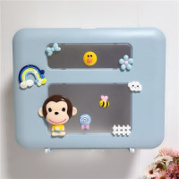 萌创意卡通免打孔卫生纸纸巾盒纸抽盒卫生间壁挂式挂墙厨房置物架|猴子款