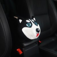 车载纸巾盒可爱多功能扶手箱挂式车内抽纸盒汽车装饰用品大全创意|毛绒-二哈(送抽纸)
