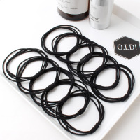 20根细款黑色橡皮筋发绳头饰基础打底百搭高弹扎头发成人发圈头绳|2#黑色20根