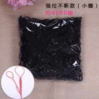 高弹力小黑皮筋不易断一次性橡皮筋皮套扎头发圈头绳盘头编发发圈|黑色强拉不断(小圈)