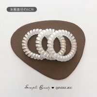 电话线发圈女韩国小号头绳韩国网红磨砂头饰扎马尾无痕高弹皮筋|1#3根装