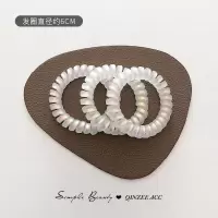 电话线发圈女韩国小号头绳韩国网红磨砂头饰扎马尾无痕高弹皮筋|1#3根装