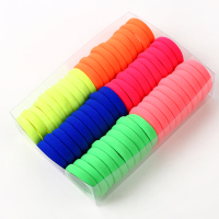 无缝发绳成人黑色学生发圈扎头发头绳头饰韩国个性皮头橡皮筋|K款小号60个混色