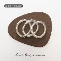 电话线发圈女韩国小号头绳韩国网红磨砂头饰扎马尾无痕高弹皮筋|2#3根装