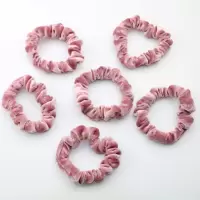 高弹力橡皮筋发绳绒布头绳韩国加粗成人耐用发圈扎头发皮筋头饰品|粉色6个装