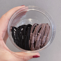 日系简约发绳女网红扎头发女头绳森系发圈少女复古超仙皮筋发饰|5#黑色10根+灰色10根装