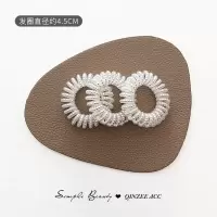 电话线发圈女韩国小号头绳韩国网红磨砂头饰扎马尾无痕高弹皮筋|10#3根装