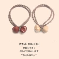 .皮筋头绳女简约韩版学生森女系爱心磨砂发圈扎头发橡皮筋皮套头|红棕+米色【爱心2个装】