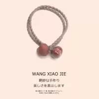 .皮筋头绳女简约韩版学生森女系爱心磨砂发圈扎头发橡皮筋皮套头|爱心红棕[1个装]