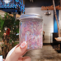 少女高弹力扎发一次性橡皮筋发圈 儿童成人发饰不伤发小皮筋头绳|10#果冻色/小号/约600支罐装
