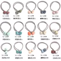 .皮筋头绳女简约韩版学生森女系爱心磨砂发圈扎头发橡皮筋皮套头|1根装[自选留言客服数字编码]
