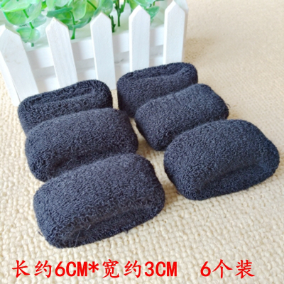 留芳加大号毛巾毛线针织发圈头绳皮筋不伤发橡皮筋无接缝皮套|大号黑色6个装