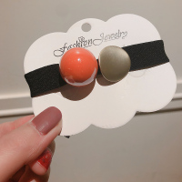 韩版女可爱头绳网红ins简约扎头绳橡皮筋森女系糖果色发圈皮套|橙色