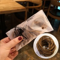 头绳女 网红ins橡皮筋发圈女简约可爱皮经扎头发细款皮筋发绳头饰|2合1豆节咖色20根