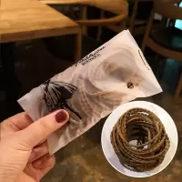 头绳女 网红ins橡皮筋发圈女简约可爱皮经扎头发细款皮筋发绳头饰|2合1豆节咖色20根