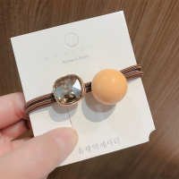 韩版女可爱头绳网红ins简约扎头绳橡皮筋森女系糖果色发圈皮套|0189黄色