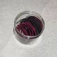 皮套女头绳ins韩国网红扎头皮筋高弹力耐用发圈加粗简约气质发绳|咖色+酒红大约20根
