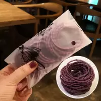 头绳女 网红ins橡皮筋发圈女简约可爱皮经扎头发细款皮筋发绳头饰|2合1豆节紫色20根
