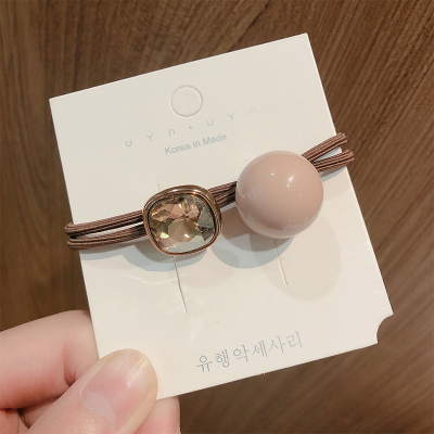 韩版女可爱头绳网红ins简约扎头绳橡皮筋森女系糖果色发圈皮套|0189肉粉色