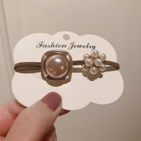 韩版女可爱头绳网红ins简约扎头绳橡皮筋森女系糖果色发圈皮套|0108浅咖色