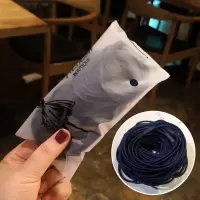 头绳女 网红ins橡皮筋发圈女简约可爱皮经扎头发细款皮筋发绳头饰|3合1加强款藏青色30根