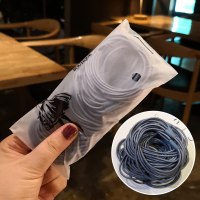 头绳女 网红ins橡皮筋发圈女简约可爱皮经扎头发细款皮筋发绳头饰|3合1加强款灰色30根