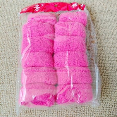 留芳加大号毛巾毛线针织发圈头绳皮筋不伤发橡皮筋无接缝皮套|大号枚红色12个装