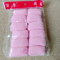 留芳加大号毛巾毛线针织发圈头绳皮筋不伤发橡皮筋无接缝皮套|大号粉色12个装