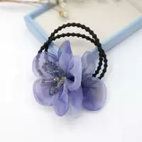 绢纱手工布艺花朵发圈皮筋日韩扎发清新夏季高弹力头绳发卡发饰品|1号发圈款