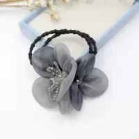 绢纱手工布艺花朵发圈皮筋日韩扎发清新夏季高弹力头绳发卡发饰品|5号发圈款