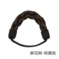 韩国成年假发扎头发马尾橡皮筋发圈女网红发绳扎头绳皮套皮圈发饰|麻花辫-棕黑色