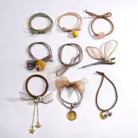 网红ins星空头绳发绳小清新森女系韩国头饰套装少女心发圈橡皮筋|黄色可当手链