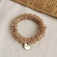 超仙橡皮筋女ins扎头绳女简约网红韩版森系发绳发圈韩国可爱头饰|雅香槟(收藏送发夹)