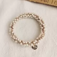 超仙橡皮筋女ins扎头绳女简约网红韩版森系发绳发圈韩国可爱头饰|云海白(收藏送发夹)
