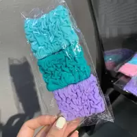 韩版荧光彩色无接缝发圈少女百搭头绳可爱糖果色皮筋弹力发绳发饰|宽发绳B彩色系列
