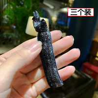 头绳女韩版荧光彩色手工发绳简约百搭扎头皮筋发圈发饰皮套头饰|黑色三件套