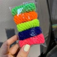 韩版荧光彩色无接缝发圈少女百搭头绳可爱糖果色皮筋弹力发绳发饰|细发绳A彩色系列