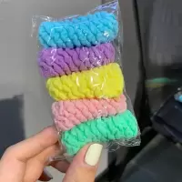 韩版荧光彩色无接缝发圈少女百搭头绳可爱糖果色皮筋弹力发绳发饰|细发绳B彩色系列