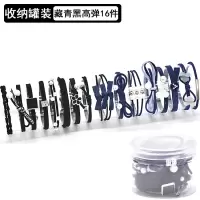 韩版头绳可爱扎头发网红橡皮筋头饰小清新皮套简约个性森女系发圈|精致16件套藏青黑高弹