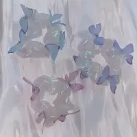 大肠发圈ins扎头发橡皮筋少女可爱人鱼姬甜美头花欧根纱仙女蝴蝶|第二只