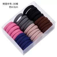 发绳网红韩国马尾简约ins头绳韩版皮筋女扎头高弹力耐用皮套头饰|19#划算装-棕混【中号-30】
