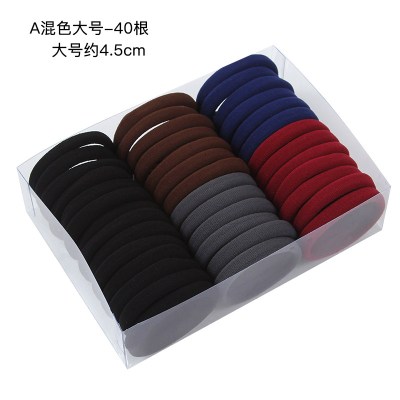 发绳网红韩国马尾简约ins头绳韩版皮筋女扎头高弹力耐用皮套头饰|18#划算装-A混色[大号-40]