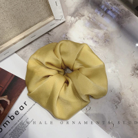 超大法式复古大肠发圈皮筋头绳韩国网红ins简约气质头花发绳头饰|黄色