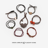 网红ins发圈橡皮筋女头绳森系简约扎头发皮套高弹力韩国发绳无痕|混色系八件套[送纱袋]