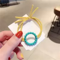 韩国东大门同款发绳女珍珠爱心头绳网红发饰小清心简约扎发圈皮筋|绿色圆形