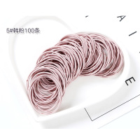 100条韩国套装发绳皮筋发圈头绳小清新头饰扎发皮绳扎马尾饰品ba|韩粉色100条