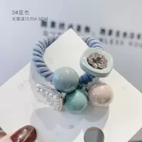 2019新款头绳韩国小清新简约个性马尾扎头发橡皮筋发圈发绳女头饰|3#蓝色F2697