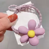 ins彩色小熊发绳可爱糖果色磨砂发圈少女头绳韩国丸子头皮筋发饰|大花朵-粉色